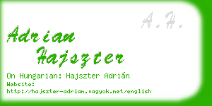 adrian hajszter business card