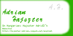 adrian hajszter business card